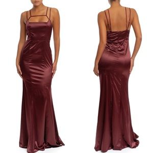☀️Silky Satin Mermaid Maxi Dress - Burgundy